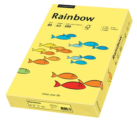 Kopieringspapper Rainbow yellow A3 80g 21010064