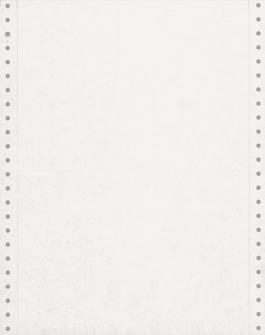 Vit ohålad datarulle 210x12 tum, 70 g, perforerad