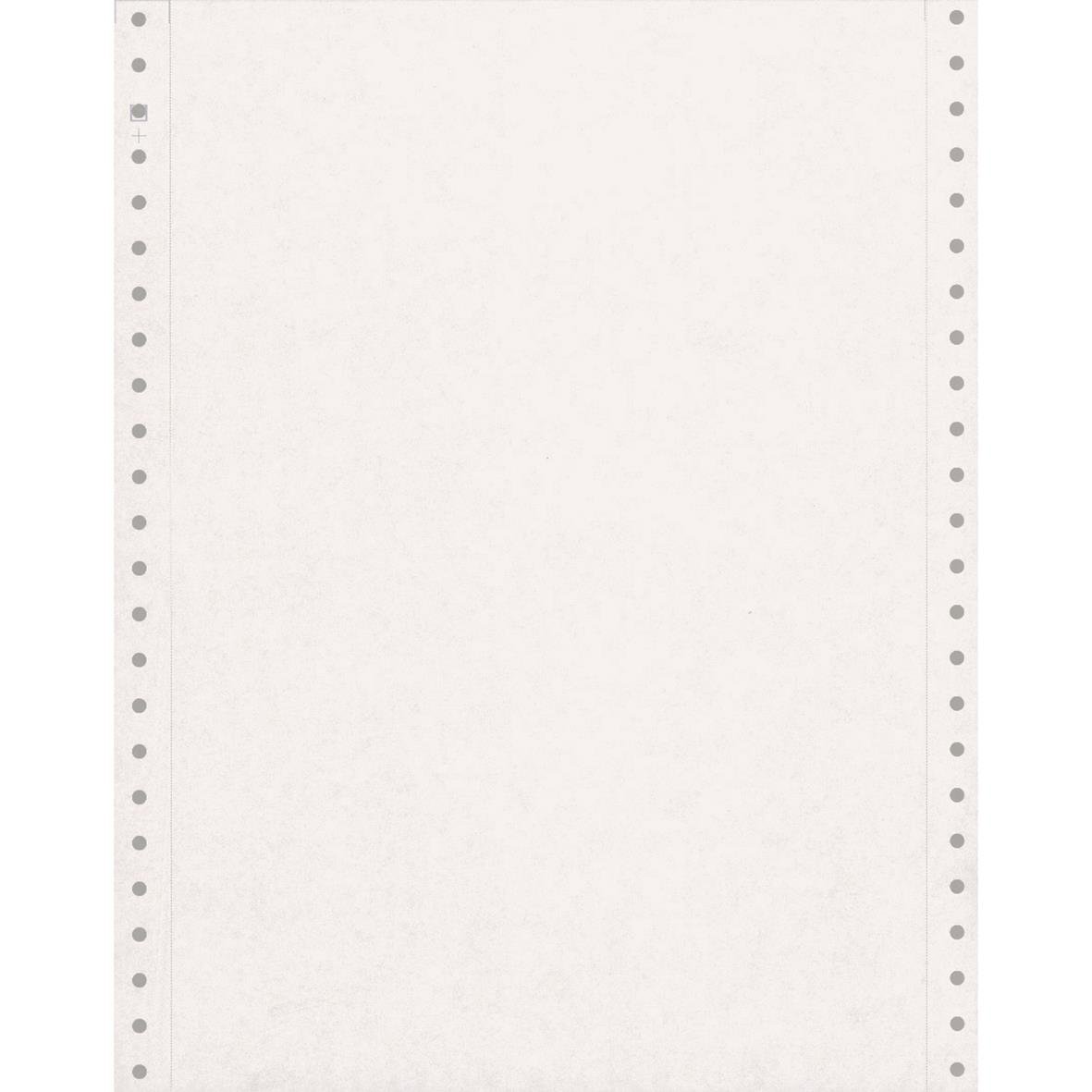 Vit ohålad datarulle 210x12 tum, 70 g, perforerad