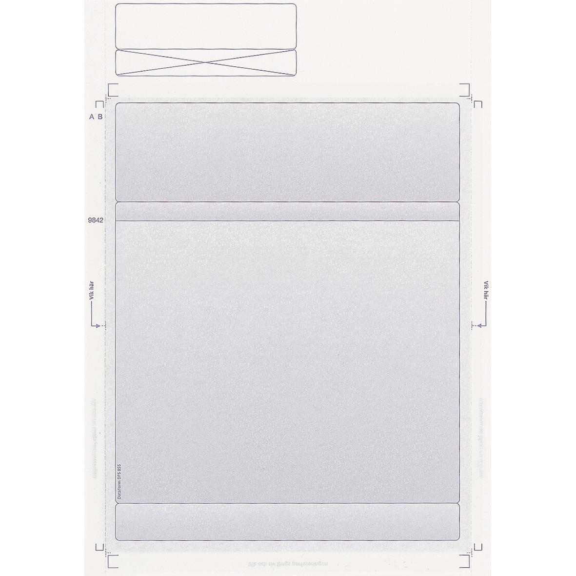 Lönespecifikation förlimmad laserutskrift med flera sektioner och rubriker