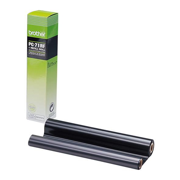 Färgband för Brother T-74 PC71RF i svart med förpackning