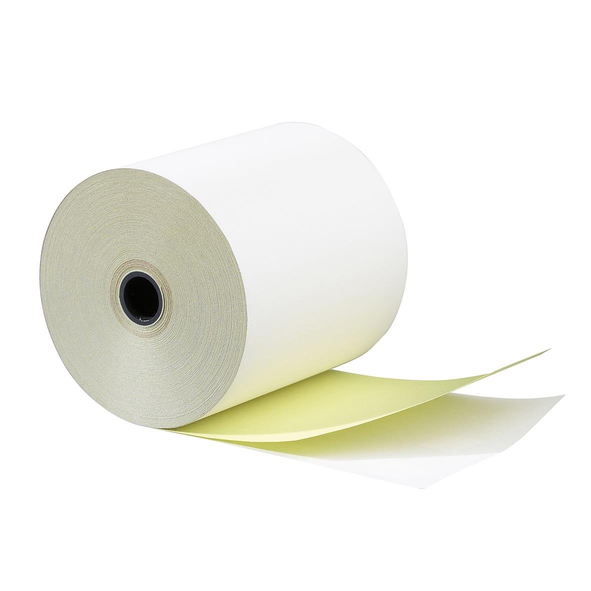 Självkopierande kassarrulle med 2 blad, 76mm bredd, 25m längd, Ø70mm, 54/54g