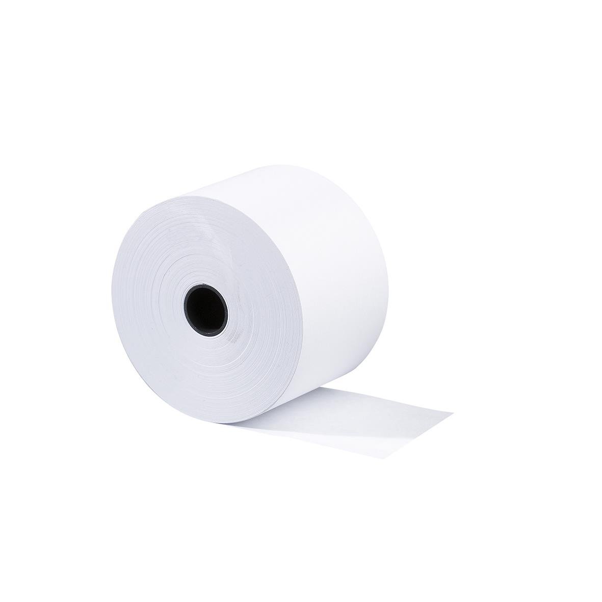 Kassarulle av trä med diameter 70mm, längd 43m, vikt 60g, vit färg