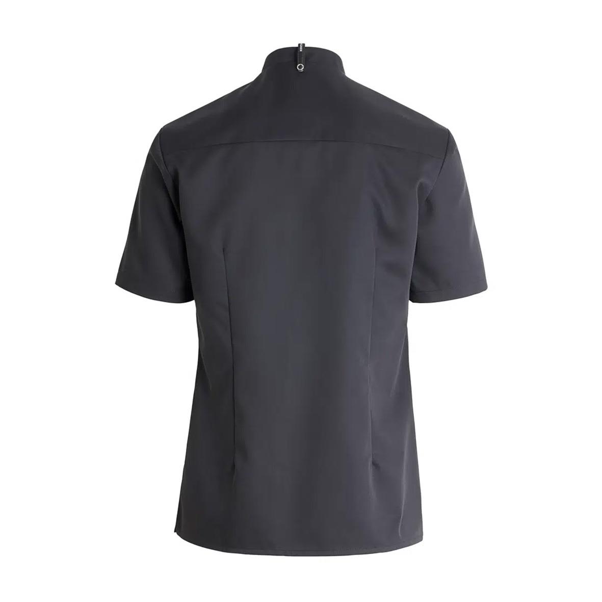 Svart kockjacka i XS storlek med kort ärm och ståkrage