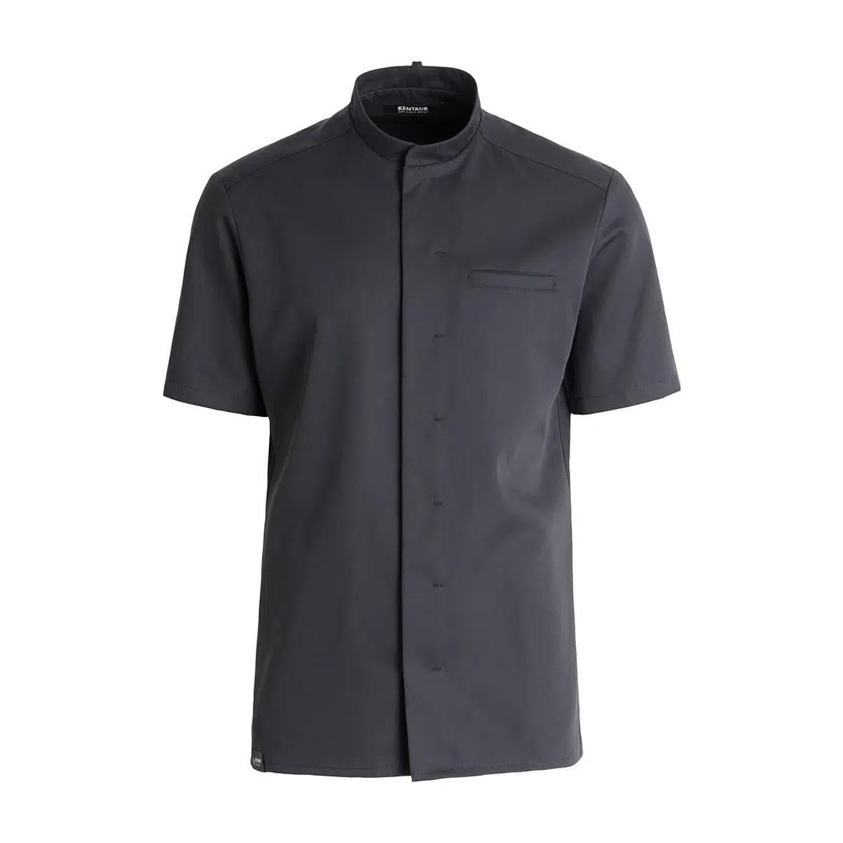 Svart kockjacka Kentaur 25284 med ståkrage och korta ärmar