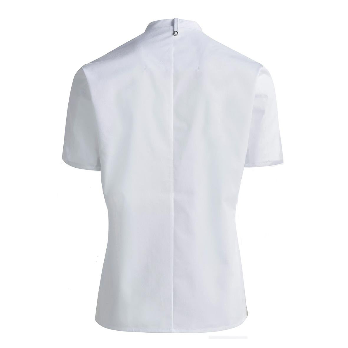Vit unisex kock- och serveringsjacka från Kentaur XS sett bakifrån