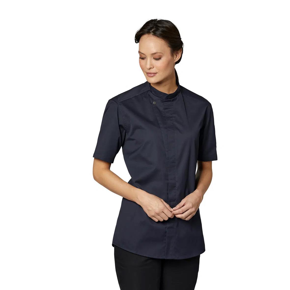 Kockservicejacka Kentaur 23516 i mörk marin, storlek XS, kortärmad