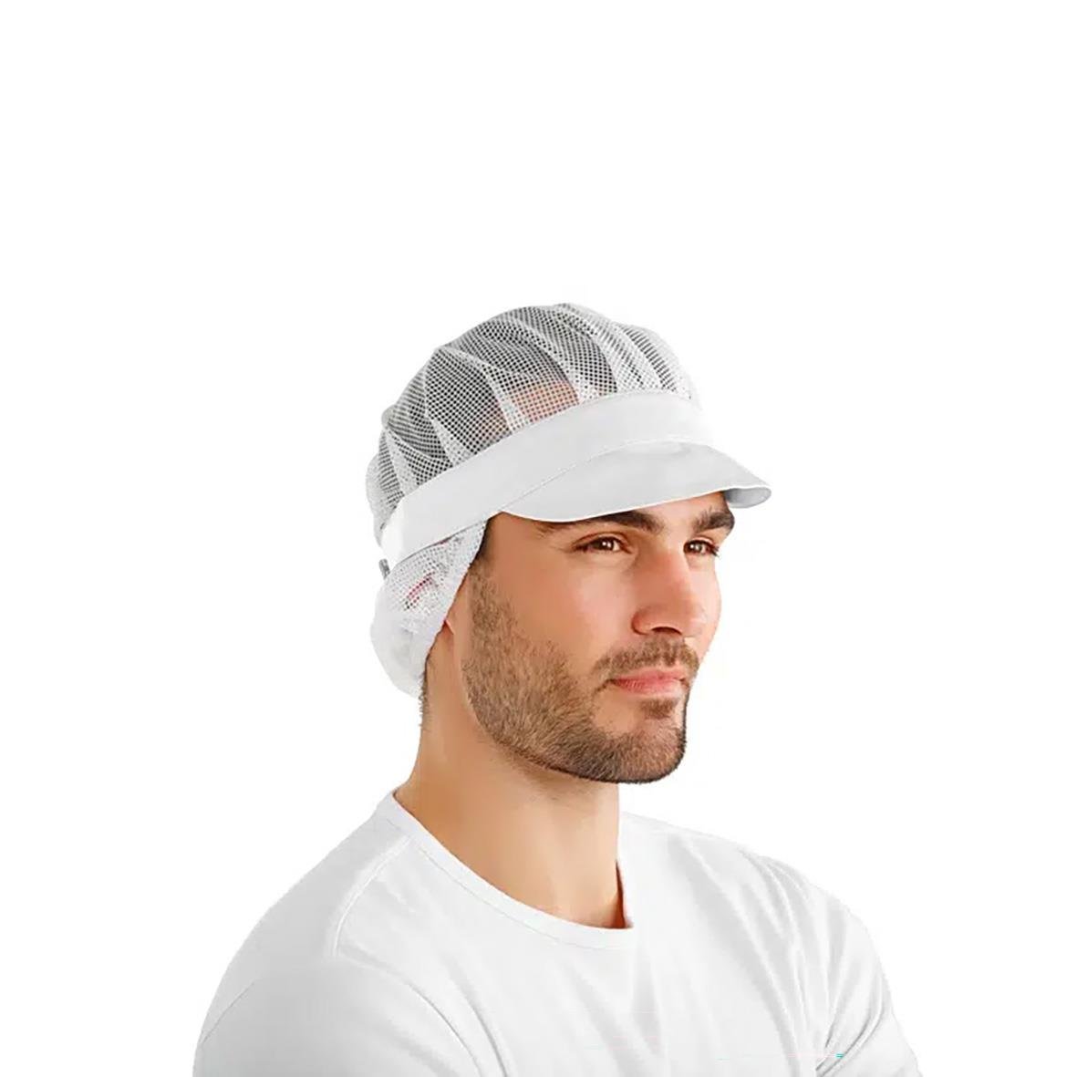 Vit keps med nät och visir från Kentaur 4077, one size