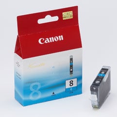 Bläckpatron Canon CLI-8C Cyan i förpackning