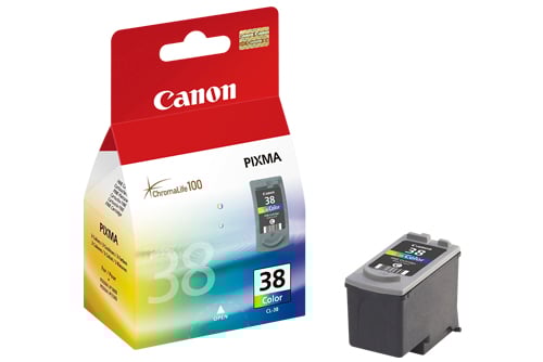 Bläckpatron Canon CL-38 2146B001 i förpackning och separat bläckpatron