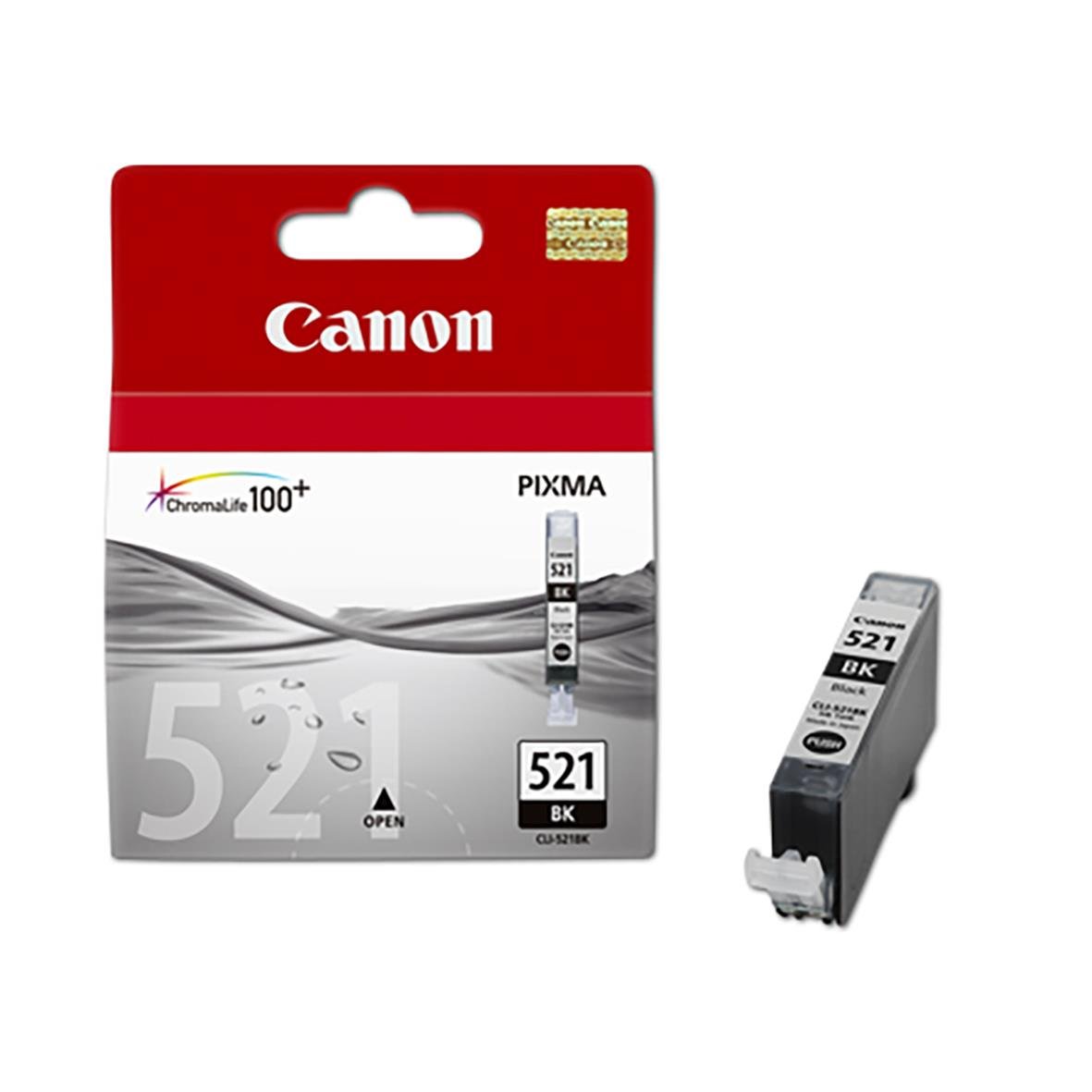 Bläckpatron Canon CLI-521BK 9ml svart för skrivare