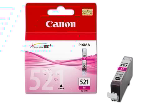 Magenta bläckpatron Canon CLI-521M i förpackning