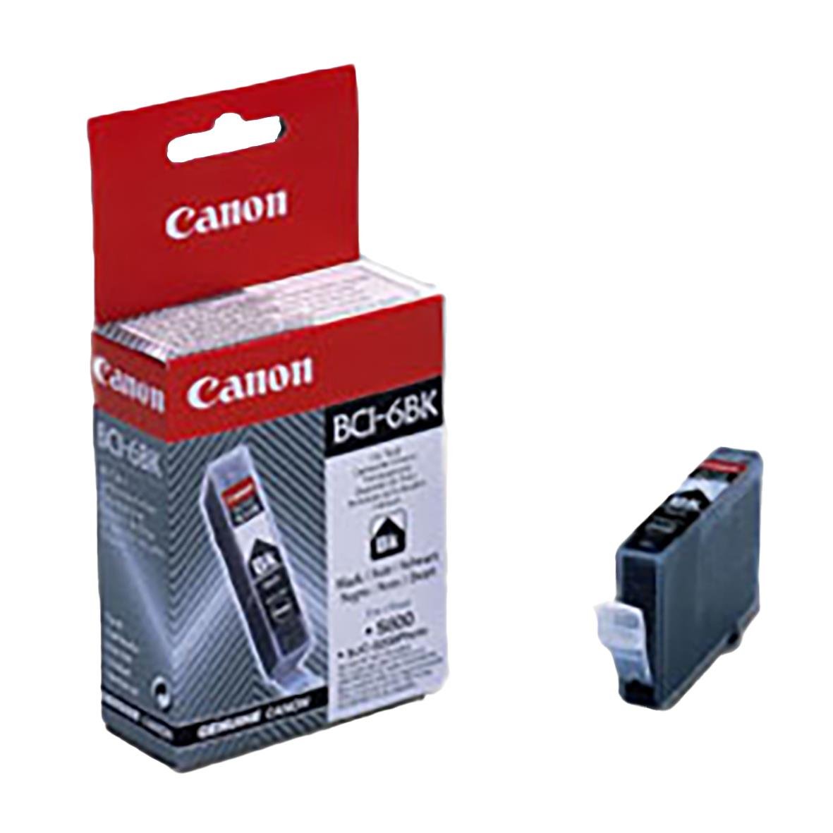 Bläckpatron Canon BCI-6BK svart i förpackning och separat patron