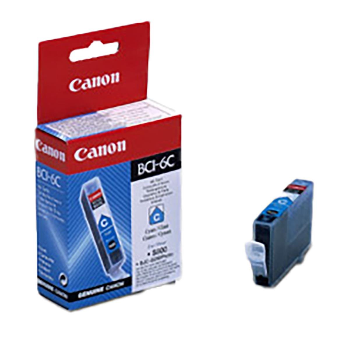 Bläckpatron Canon BCI-6C Cyan i förpackning och utanför