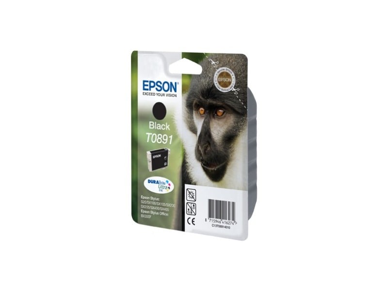 Epson C13T08914011 svart bläckpatron med hundbild på förpackningen