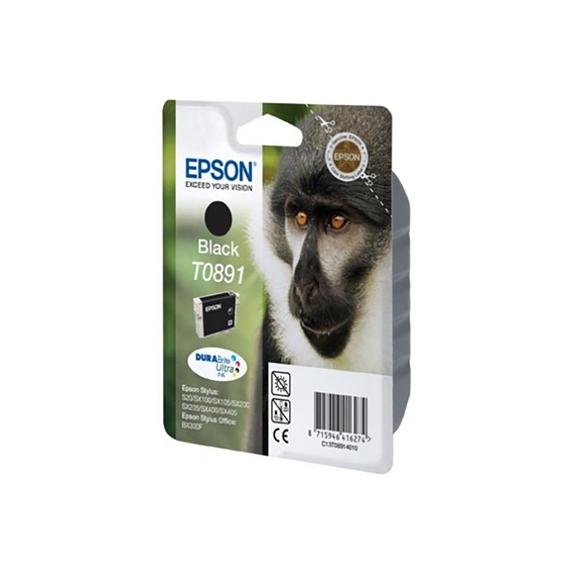 Epson C13T08914011 svart bläckpatron med hundbild på förpackningen