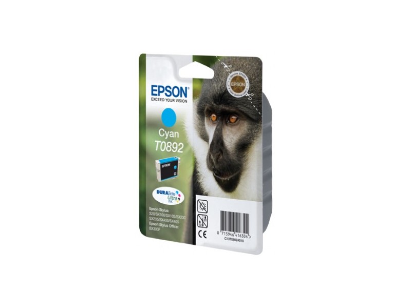 Epson Cyan bläckpatron T08924011 med hundbild på förpackningen