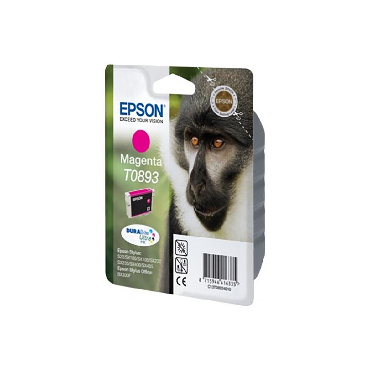 Epson bläckpatron T08934011 Magenta med hund på förpackningen