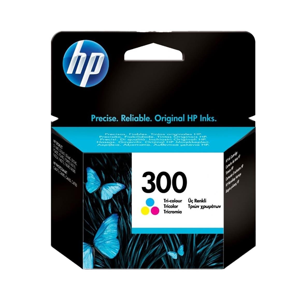 Bläckpatron HP No300 165 sidor CC643EE 3-färg i svart förpackning