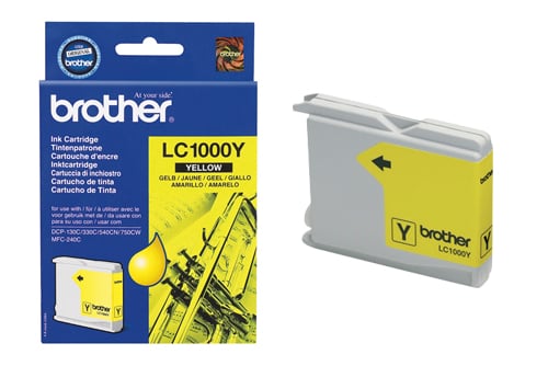 Gult bläckpatron Brother LC1000Y för skrivare