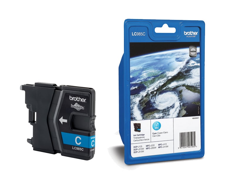 Bläckpatron Brother LC985C Cyan för skrivare