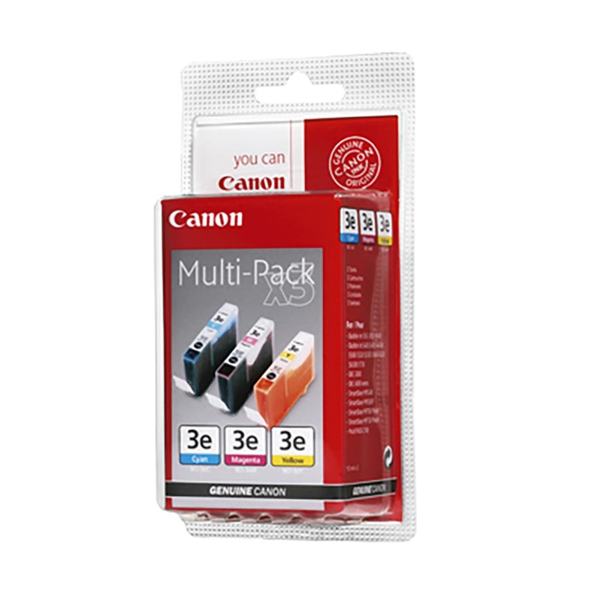 Canon bläckpatron i färgpaket med tre patroner i svart, magenta och cyan