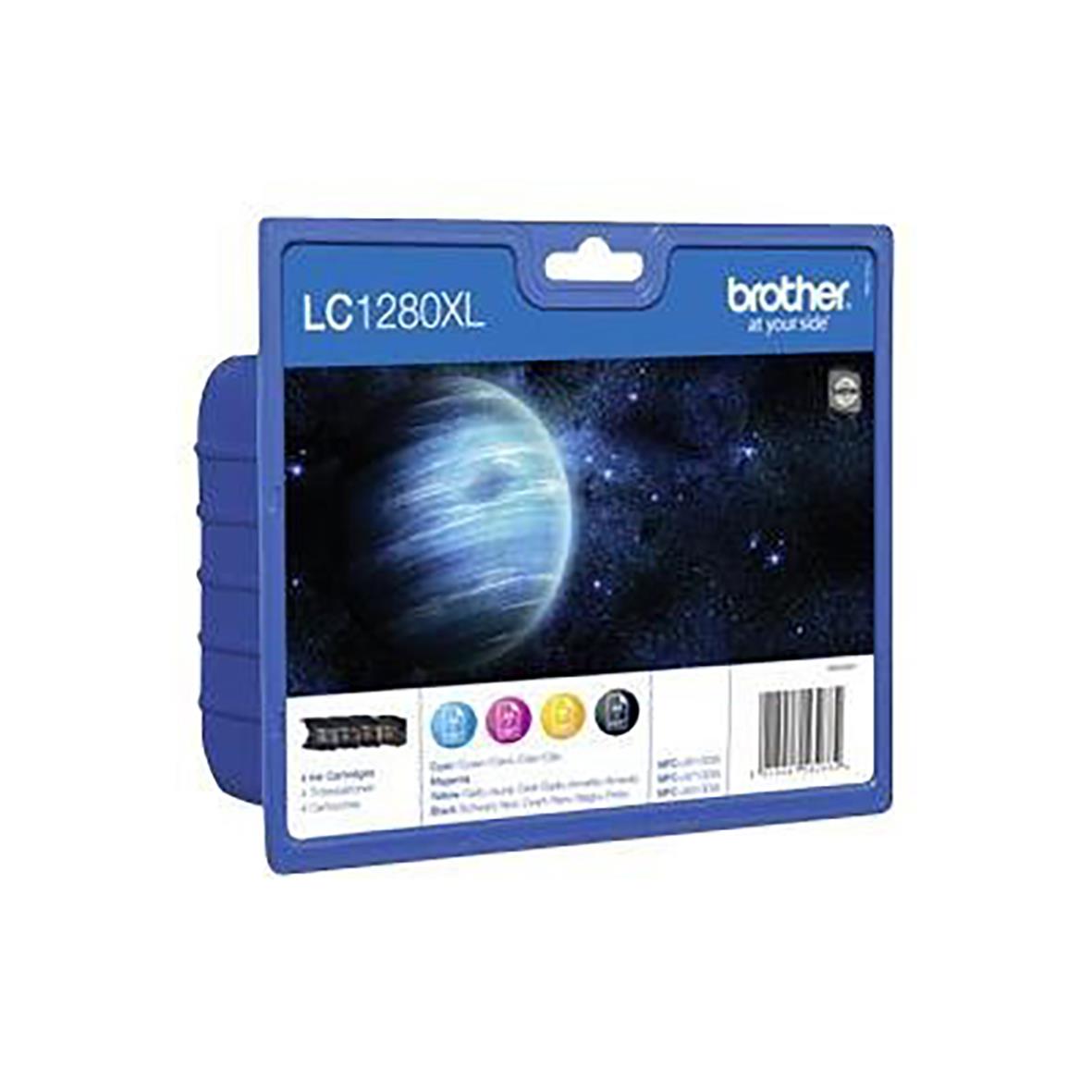 Bläckpatron Brother LC1280XLVALBPDR i blått för skrivare