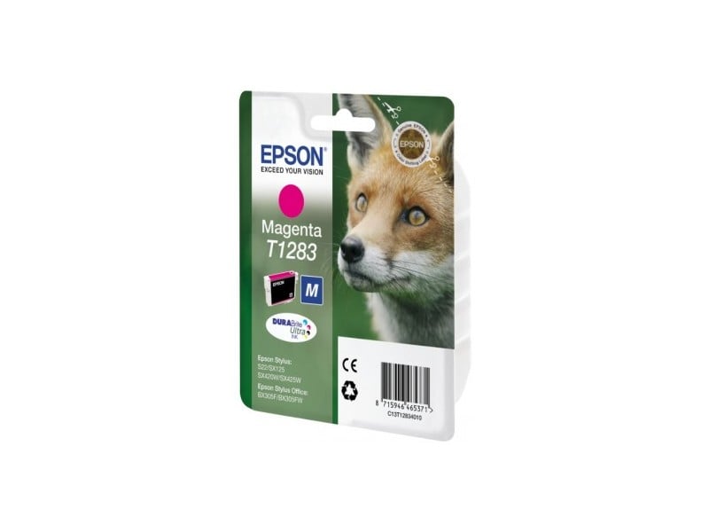 Epson C13T12834011 magentafärgad bläckpatron med bild av ett lejon