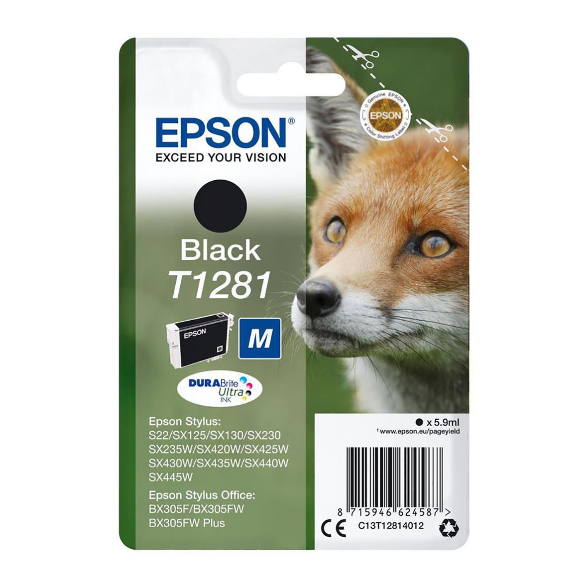 Bläckpatron Epson T128 C13T12814011 Svart