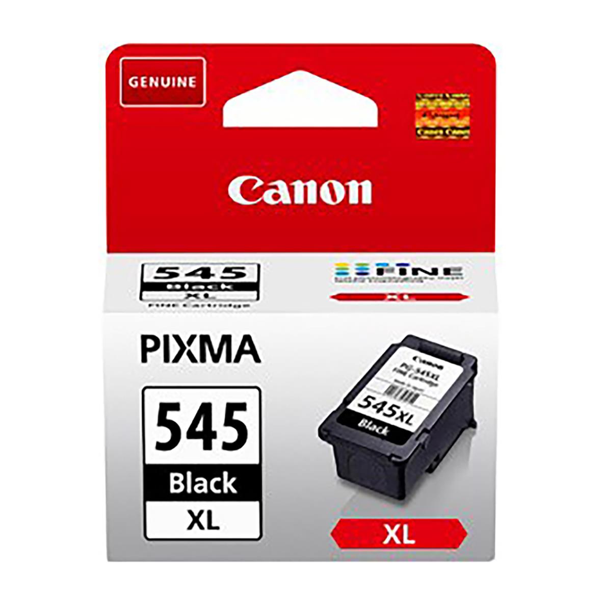 Canon PG-545XL svart bläckpatron i förpackning med röd och vit design
