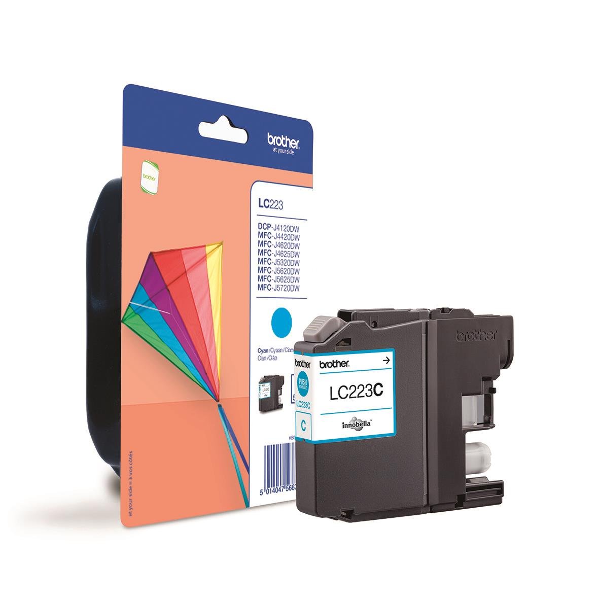 Bläckpatron Brother LC223C Cyan för skrivare