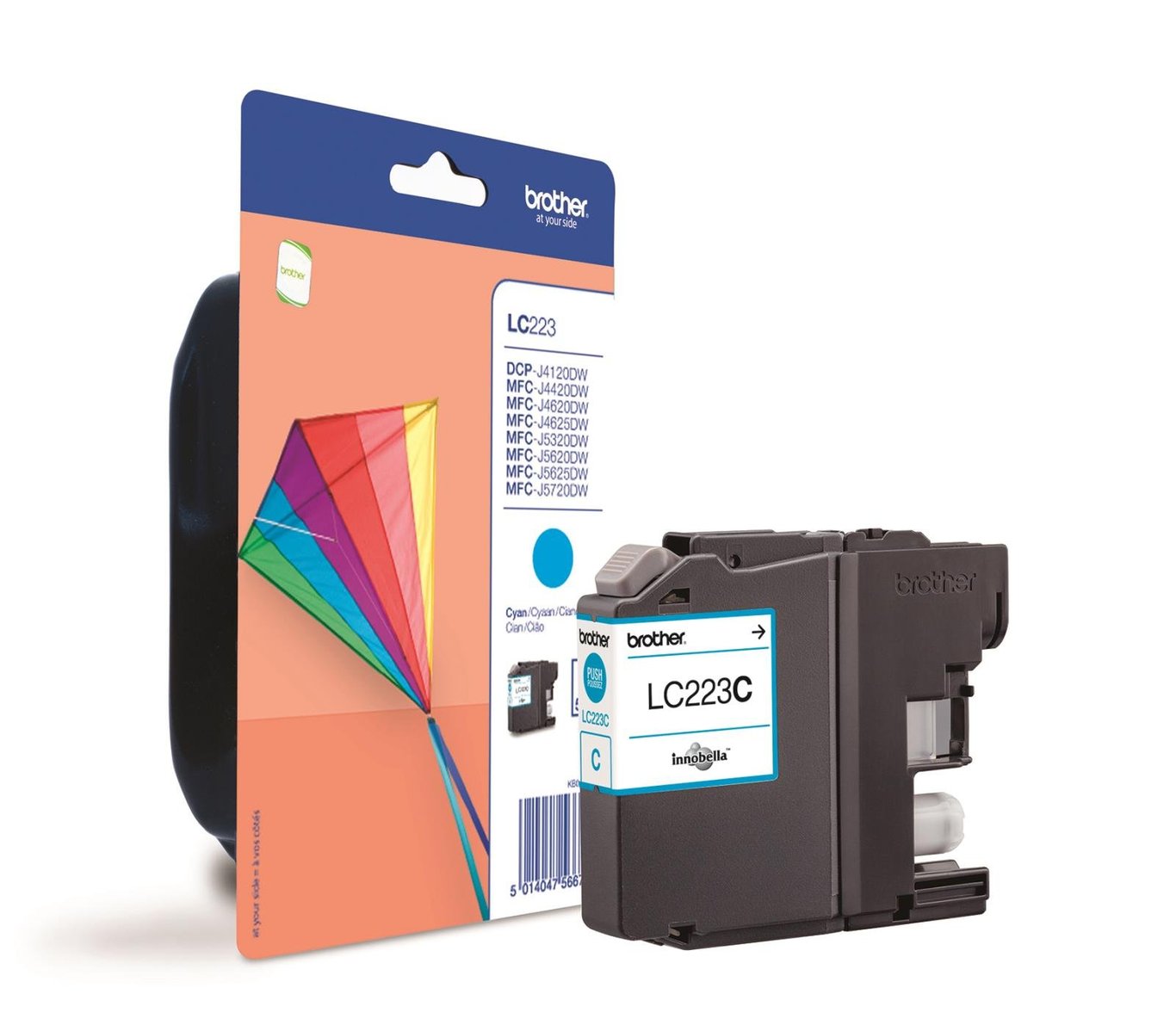 Bläckpatron Brother LC223C Cyan för skrivare