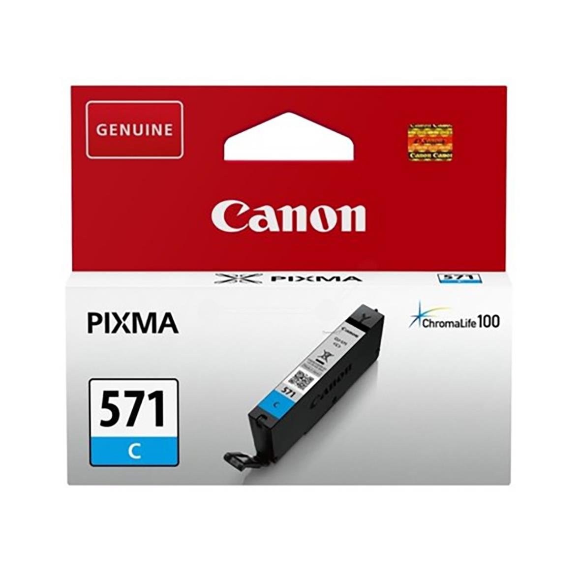 Bläckpatron Canon CLI-571 Cyan för PIXMA skrivare