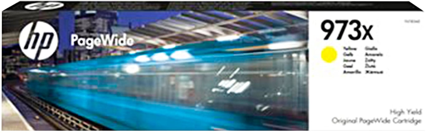 Gul HP 973X bläckpatron för HP skrivare, 7000 sidor, modell F6T83AE