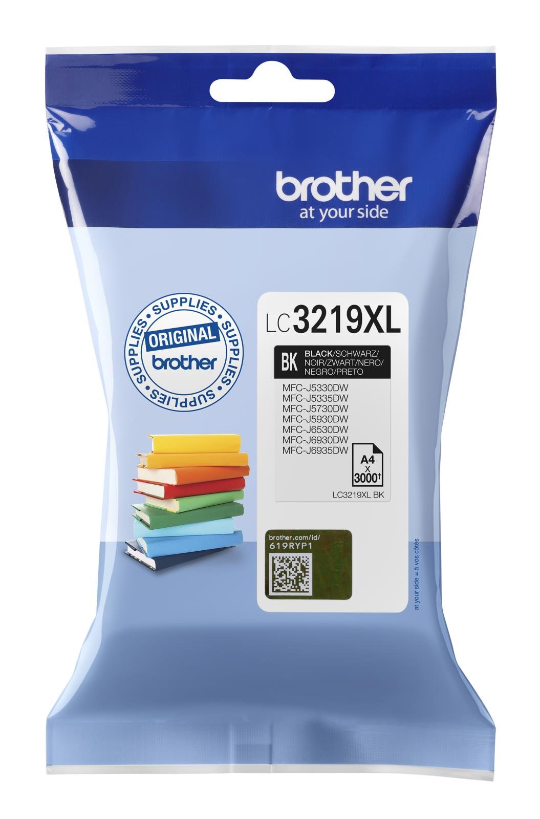 Bläckpatron Brother LC3219XLBK svart för 3000 sidor