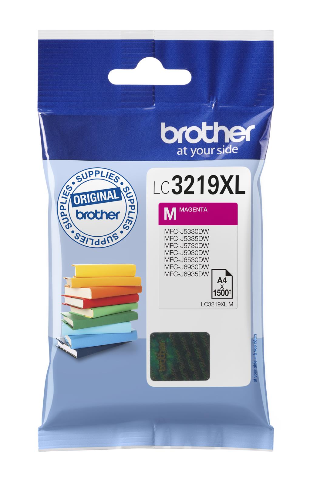 Brother bläckpatron LC3219XLM Magenta för skrivare med 1500 sidor kapacitet