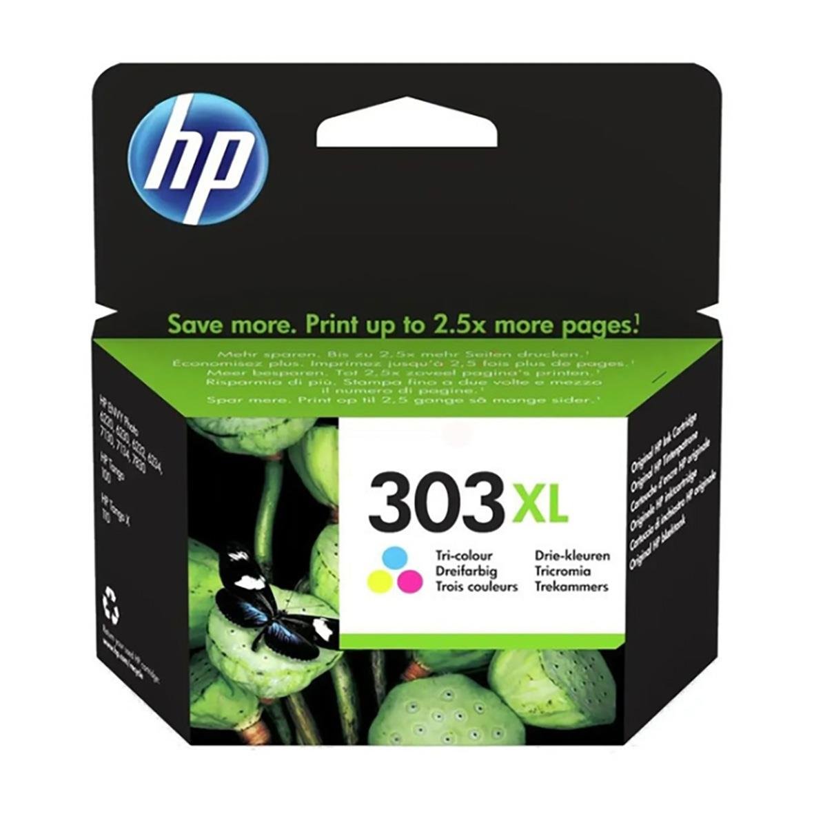 HP 303XL bläckpatron för färg, 415 sidor, tri-färg, för skrivare