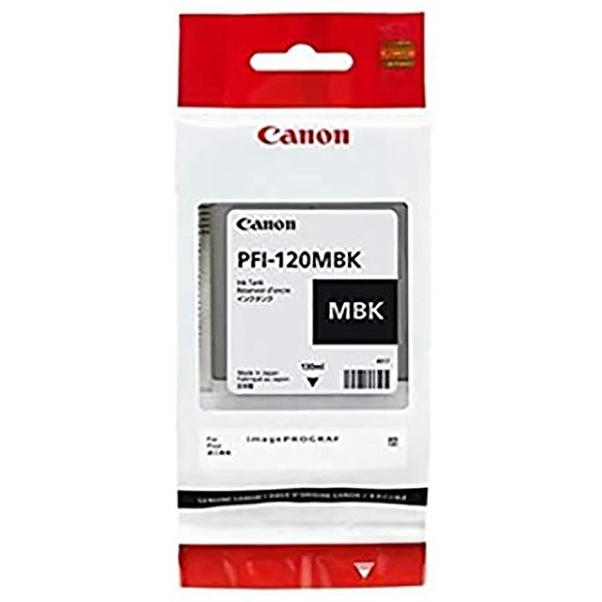 Bläckpatron Canon PFI-120MBK 130ml matt svart i förpackning