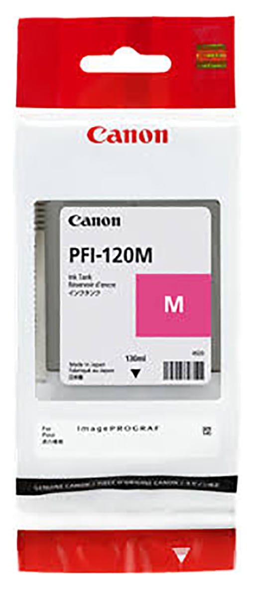 Canon PFI-120M magentafärgad bläckpatron i förpackning