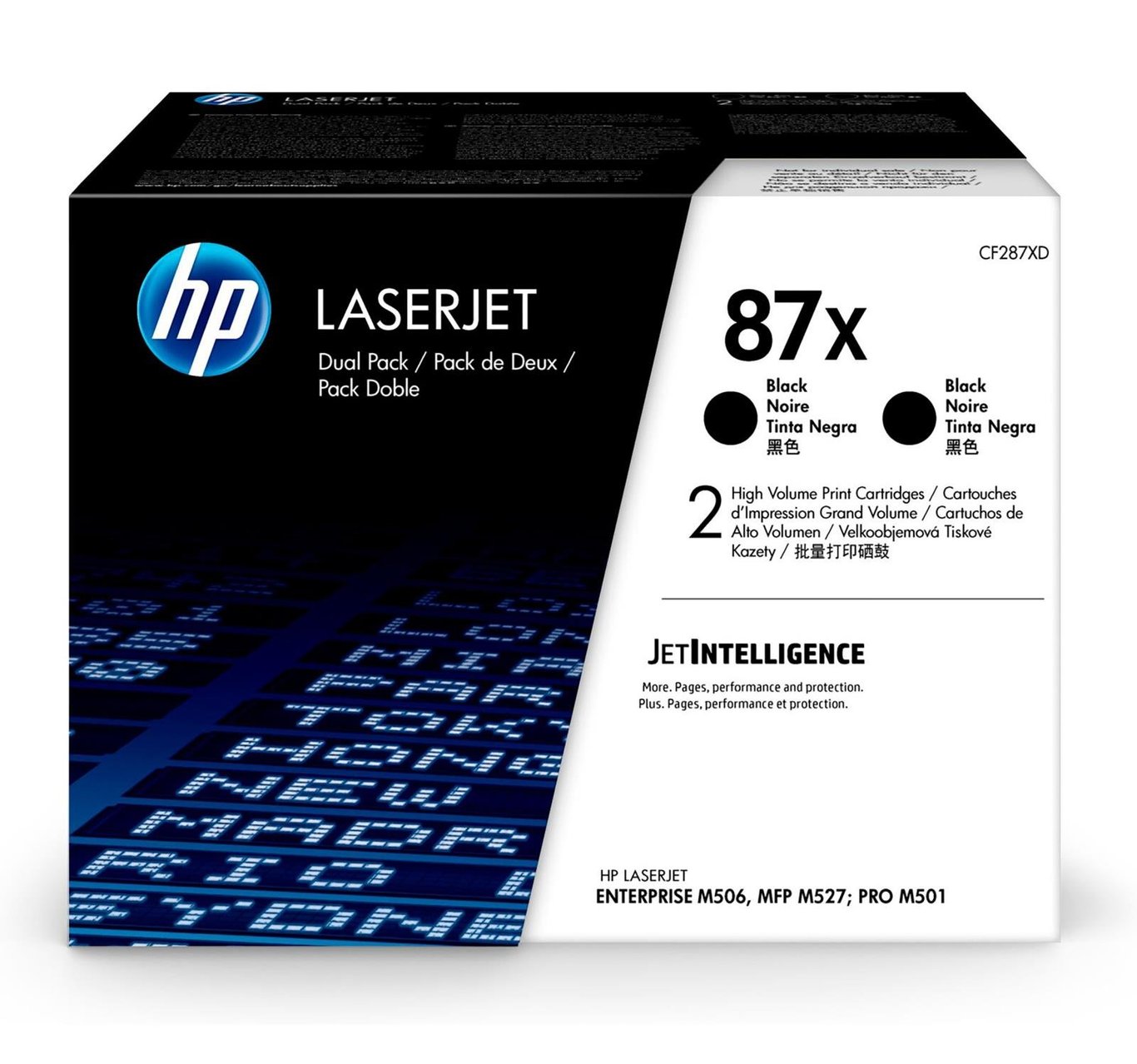 HP 87X dualpack lasertoner svart för 2x18000 sidor, hög kapacitet, för HP skrivare