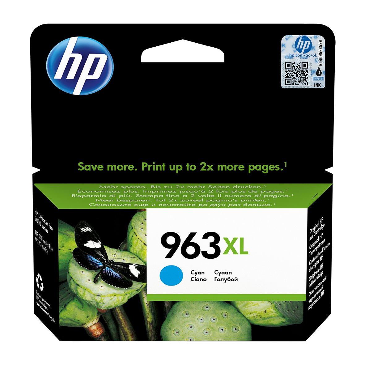 Bläckpatron HP No 963XL Cyan för utskrift upp till 1600 sidor