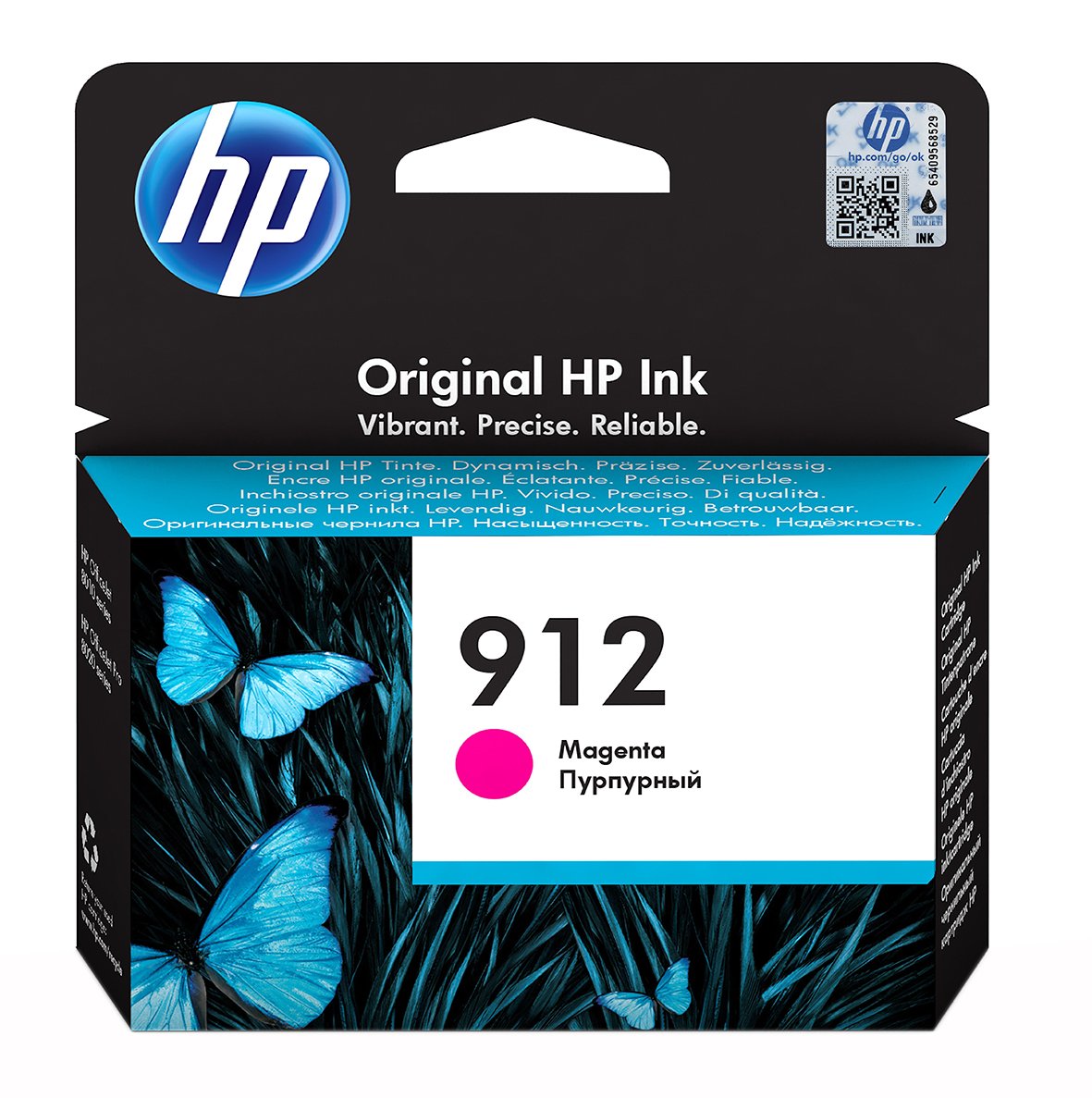 HP 912 magentafärgad bläckpatron för 315 sidor, original, vibrerande och pålitlig