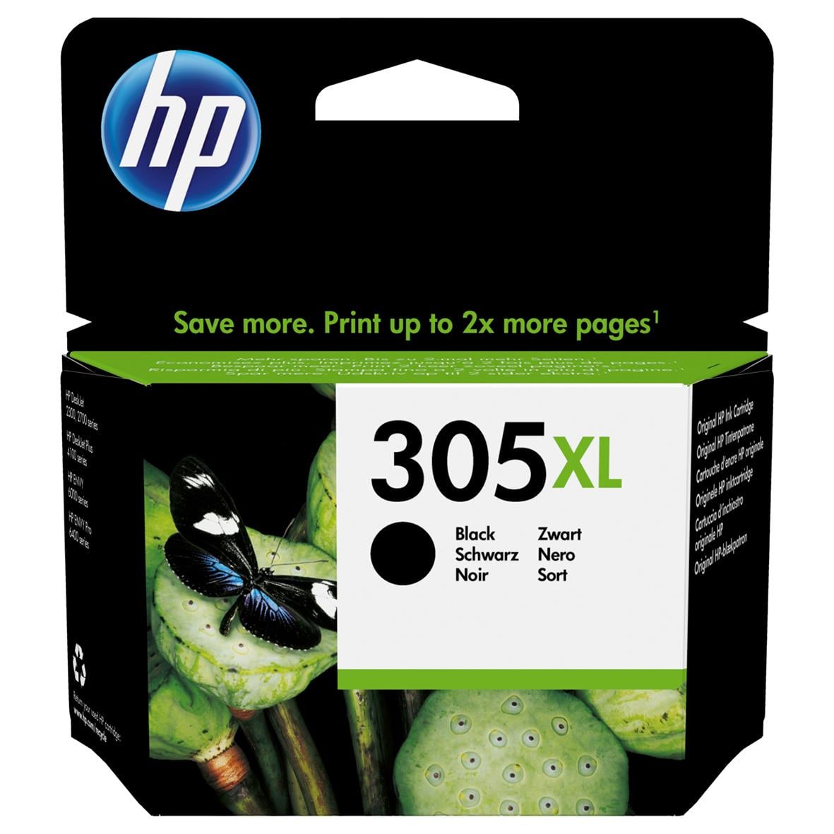 HP 305XL svart bläckpatron för 240 sidor, för skrivare