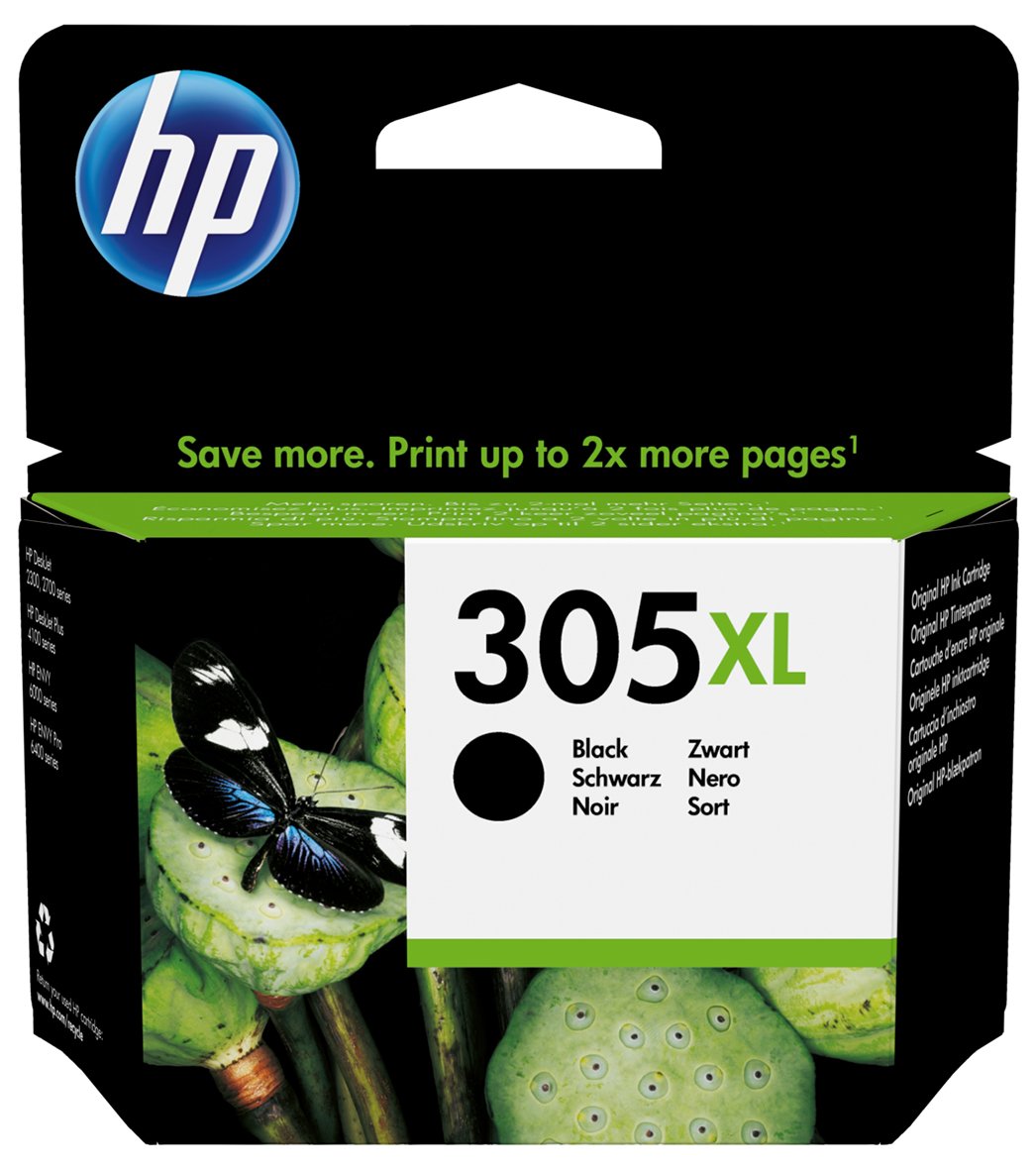 HP 305XL svart bläckpatron för 240 sidor, för skrivare