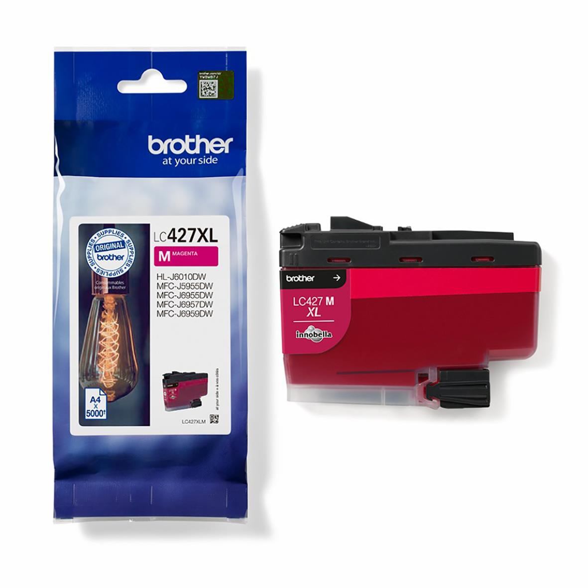 Bläckpatron Brother 5000 Sidor LC427XLM Magenta