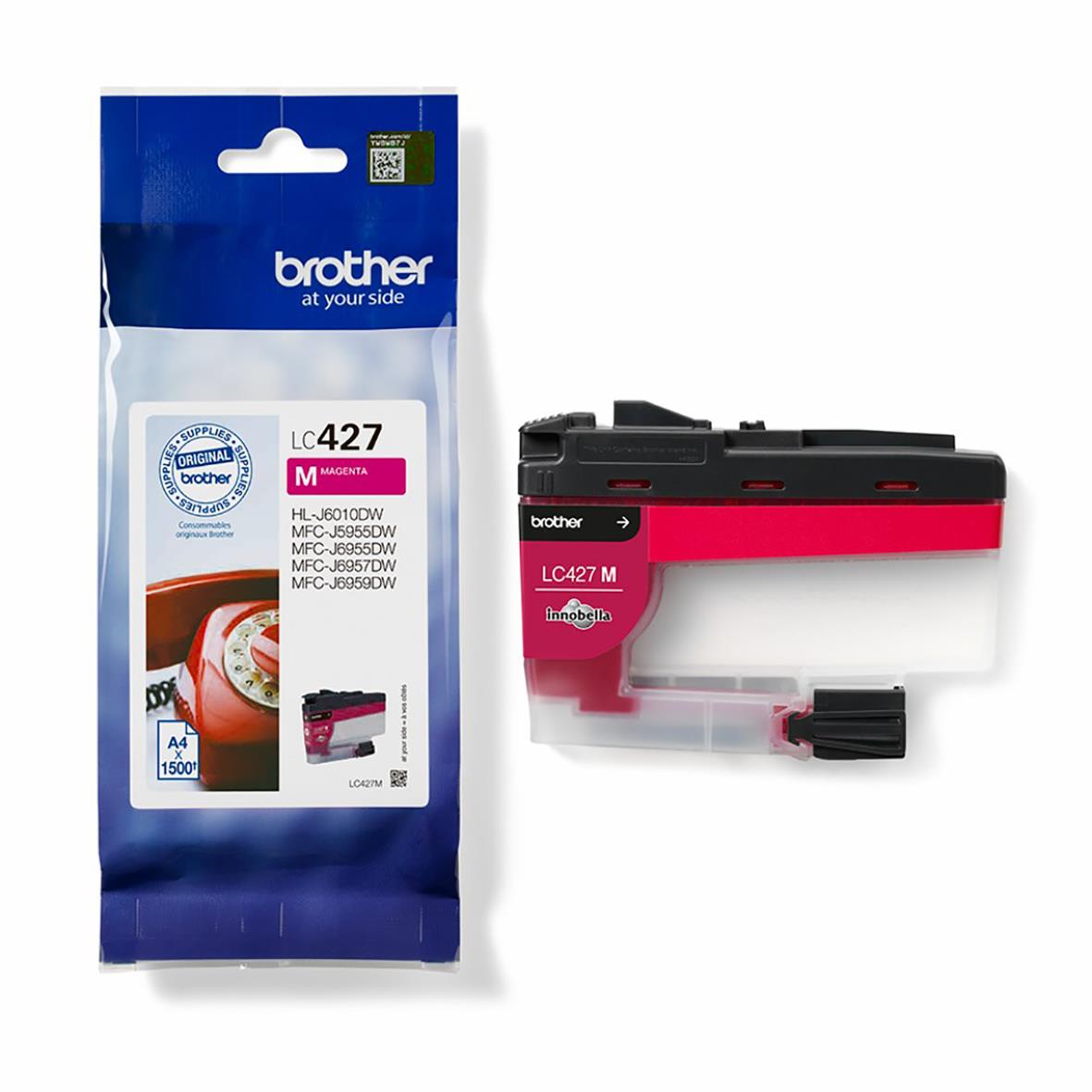 Bläckpatron Brother 1500 Sidor LC427M Magenta