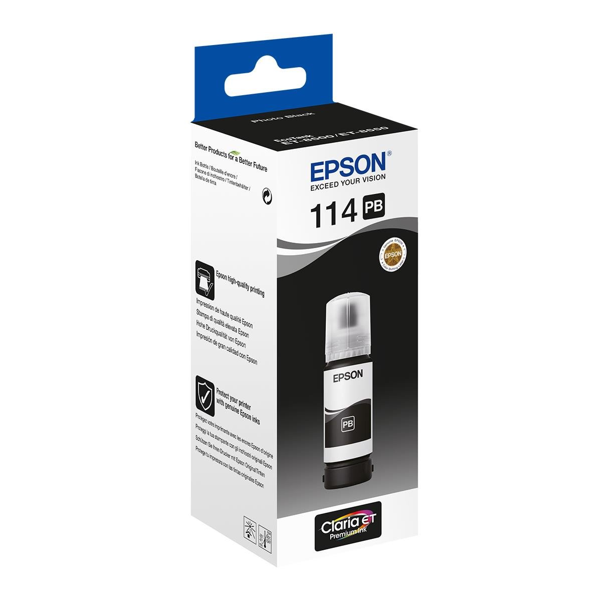 Epson 114 Ecotank svart bläckpatron i förpackning