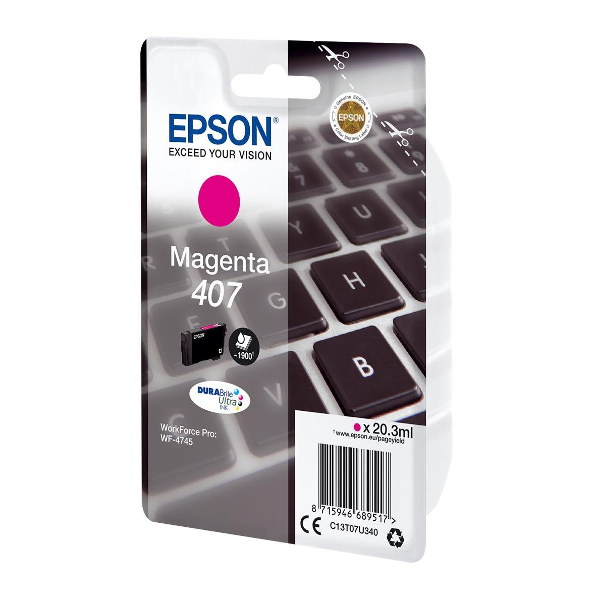 Epson bläckpatron Magenta 407 för skrivare
