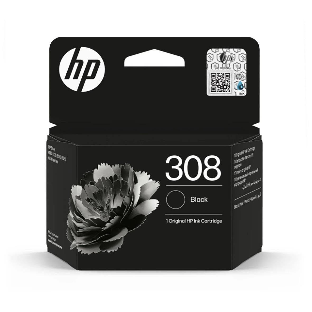 HP 308 svart bläckpatron i svart för skrivare