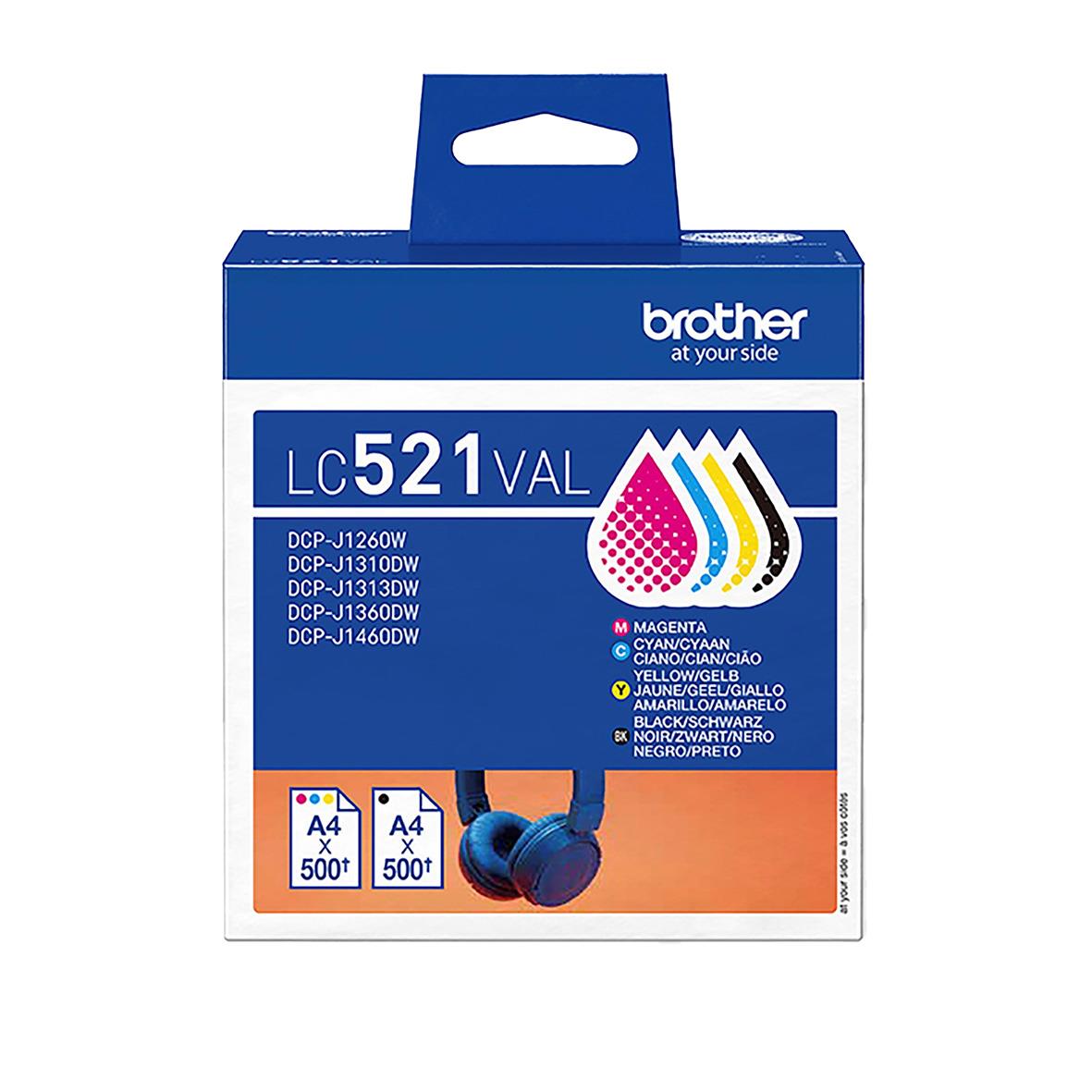 Bläckpatron Brother Multipack LC521VAL